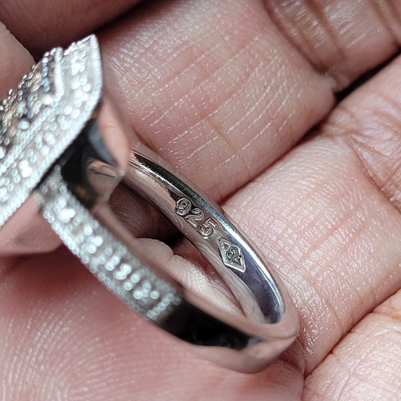 Real! Diamonds Chocolate Champagne Color Sterling Silver Ring - Picture 4 of 11